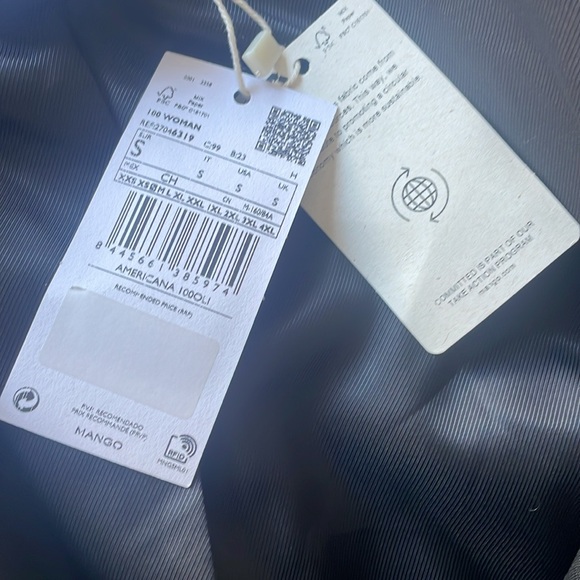 New Mango Double breasted blazer jacket black and gold buttons - Picture 8 of 11